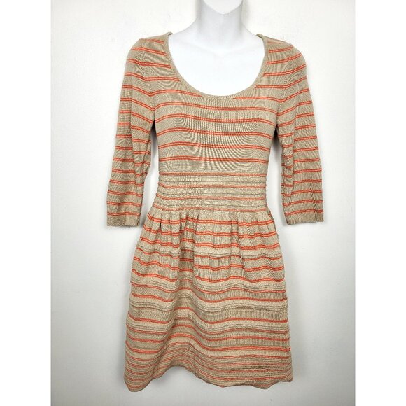Anthropologie Knitted and Knotted striped "Elodie" sweater dress. Size medium - Picture 1 of 5